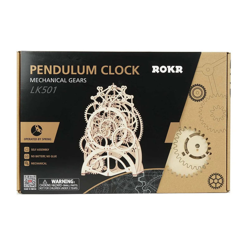 Pendulum Clock Mechanical Gears 3D Wooden Puzzle Arts & Crafts Robotime  Paper Skyscraper Gift Shop Charlotte