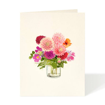 Autumn Dahlias - Flower Garden Greeting Cards: Occasion Card  Felix Doolittle  Paper Skyscraper Gift Shop Charlotte