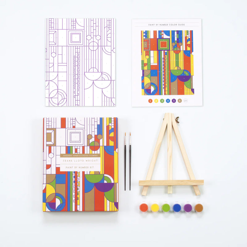 Paint by Number Kit | Frank Lloyd Wright | Saguaro Cactus and Forms Arts & Crafts Chronicle  Paper Skyscraper Gift Shop Charlotte