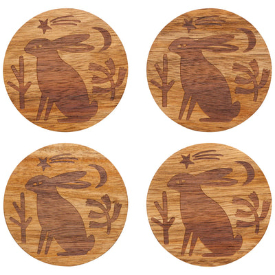 Timber Engraved Coasters | Set of 4 Kitchen Danica Studio (Now Designs)  Paper Skyscraper Gift Shop Charlotte