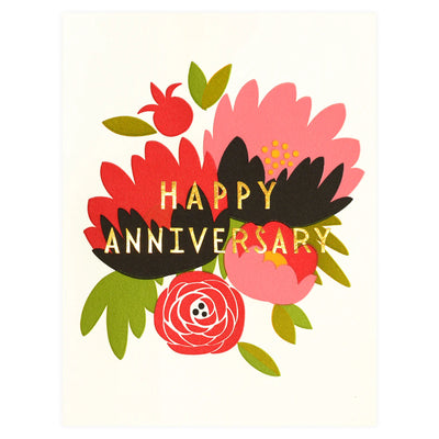 Happy Anniversary Bouquet | Anniversary Card Cards Fugu Fugu Press  Paper Skyscraper Gift Shop Charlotte