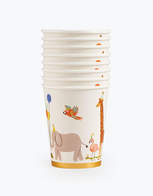 Party Animals 8oz Cups Partyware Rifle Paper Co  Paper Skyscraper Gift Shop Charlotte