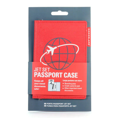 Red Jet Set Passport Case Travel Kikkerland  Paper Skyscraper Gift Shop Charlotte