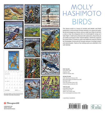 Molly Hashimoto Birds 2024 Wall Calendar Calendars Pomegranate  Paper Skyscraper Gift Shop Charlotte