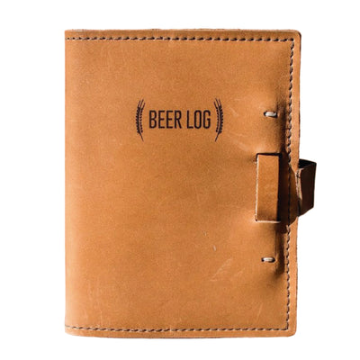Beer Log - Buckskin Leather Notebooks Rustico  Paper Skyscraper Gift Shop Charlotte