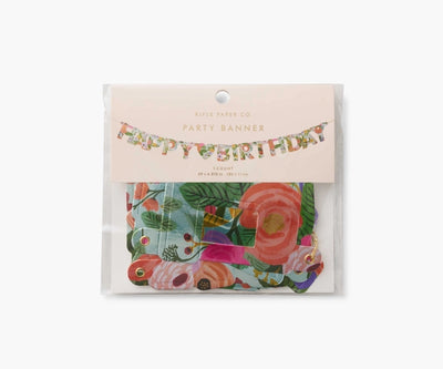 Garden Party Happy Birthday Banner Party Decor Rifle Paper Co  Paper Skyscraper Gift Shop Charlotte