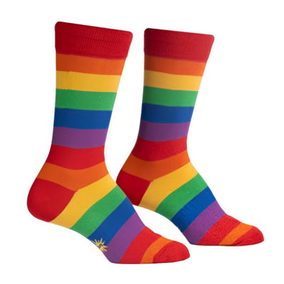Men's Crew: March With Pride (Shimmer) Socks Sock It to Me  Paper Skyscraper Gift Shop Charlotte