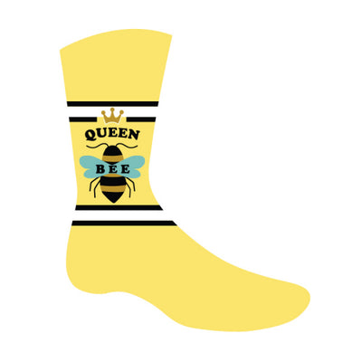 Athletic Ribbed Crew: Queen Bee Socks Sock It to Me  Paper Skyscraper Gift Shop Charlotte