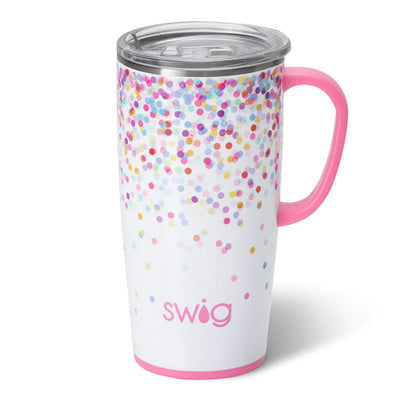 22 oz. Travel Mug | Confetti Drinkware Swig  Paper Skyscraper Gift Shop Charlotte