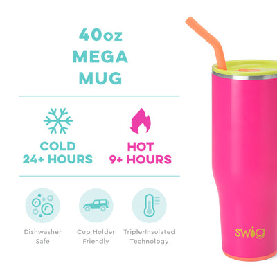 40oz Mega Mug | Tutti Frutti Drinkware Swig  Paper Skyscraper Gift Shop Charlotte