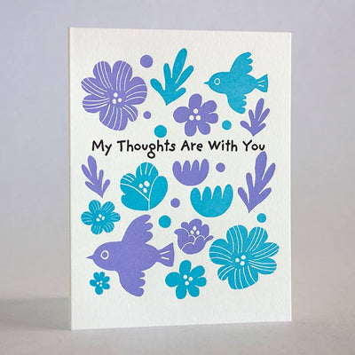 My Thoughts Are with You | Sympathy Card Cards Fugu Fugu Press  Paper Skyscraper Gift Shop Charlotte
