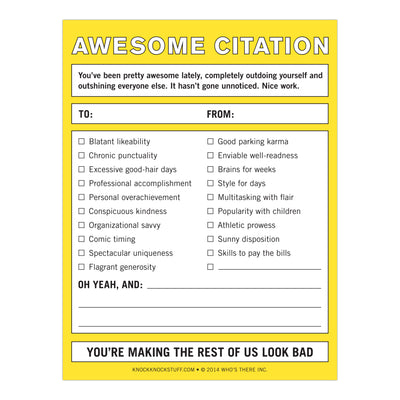 Nifty Note Awesome Citation Sticky notes Knock Knock  Paper Skyscraper Gift Shop Charlotte