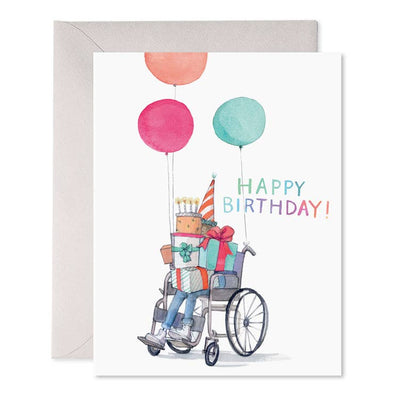 Wheelin' Bday | Wheelchair Birthday Greeting Card  E Frances Paper Inc  Paper Skyscraper Gift Shop Charlotte