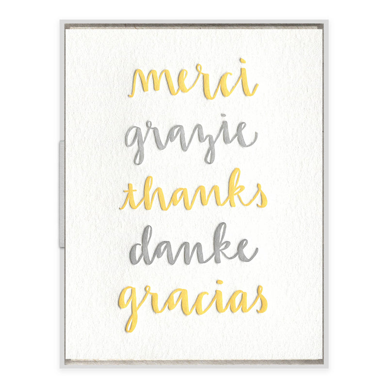 Thank You Languages | Thank You Card Cards INK MEETS PAPER  Paper Skyscraper Gift Shop Charlotte