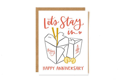 Anniversary Takeout Letterpress Greeting Card Cards 1canoe2 | One Canoe Two Paper Co.  Paper Skyscraper Gift Shop Charlotte