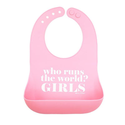 Wonder Bib | Who Runs the World Baby Bella Tunno  Paper Skyscraper Gift Shop Charlotte
