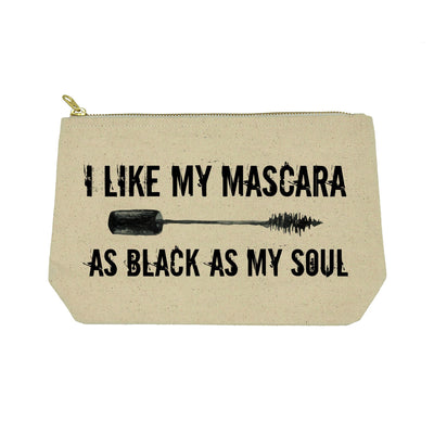 Mascara Black as My Soul - Zipper Pouch Pouches Twisted Wares  Paper Skyscraper Gift Shop Charlotte