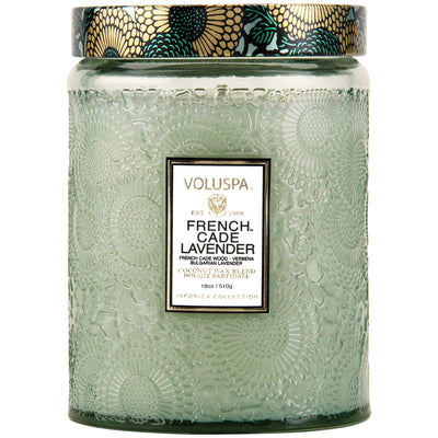 French Cade & Lavender | Large Jar Candle Candles Voluspa  Paper Skyscraper Gift Shop Charlotte