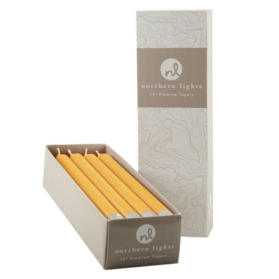 12" Tapers - Caramel Candles Northern Lights Candles  Paper Skyscraper Gift Shop Charlotte