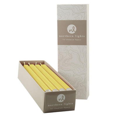 12" Tapers - Lemon Zest Candles Northern Lights Candles  Paper Skyscraper Gift Shop Charlotte