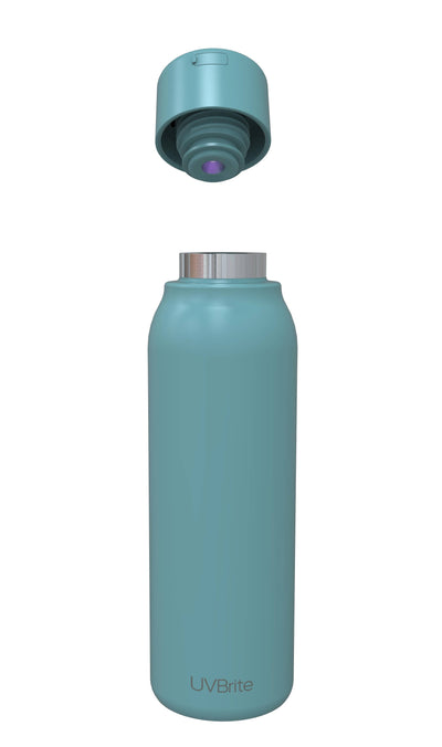 18.6oz Go Self-Cleaning Bottle | Cyan Drinkware UVBrite  Paper Skyscraper Gift Shop Charlotte