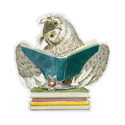 Reading Pal - Vinyl Stickers - Owl and Mouse Reading: Reading Pal Stickers Felix Doolittle  Paper Skyscraper Gift Shop Charlotte