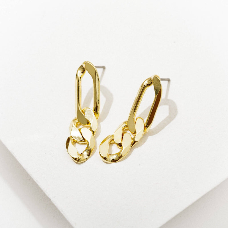 Chain Post Earrings: Gold Jewelry Larissa Loden Jewelry  Paper Skyscraper Gift Shop Charlotte