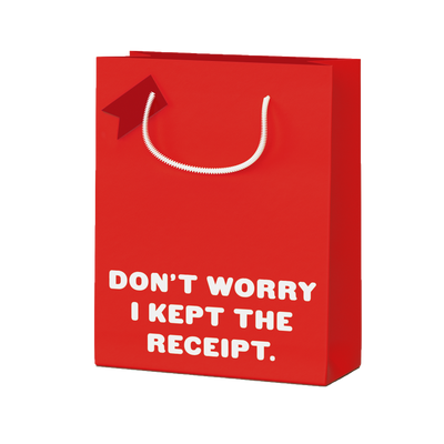 Don't Worry I Kept The Receipt Large Gift Bag Gift Bags Ohh Deer  Paper Skyscraper Gift Shop Charlotte