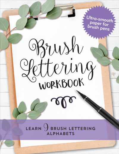 Brush Lettering Workbook Art Supplies Peter Pauper Press, Inc.  Paper Skyscraper Gift Shop Charlotte