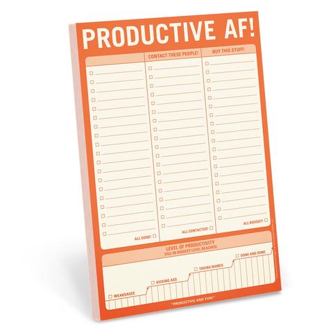 Pad Productive AF! Notepads Knock Knock  Paper Skyscraper Gift Shop Charlotte