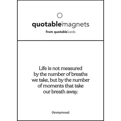 Magnet | Life is not Measured by the Number Magnets Quotable Cards  Paper Skyscraper Gift Shop Charlotte