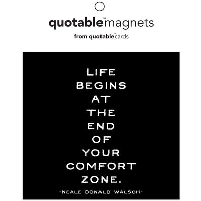 Magnet | Life Begins Comfort Zone Magnets quotable cards  Paper Skyscraper Gift Shop Charlotte