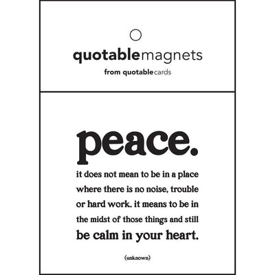 Magnet | Peace. Magnets Quotable Cards  Paper Skyscraper Gift Shop Charlotte