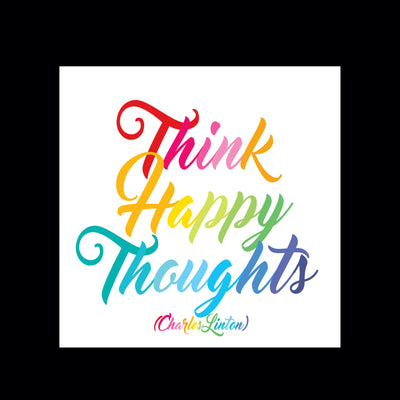 Magnet | Think Happy Thoughts Magnets Quotable Cards  Paper Skyscraper Gift Shop Charlotte