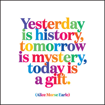 Magnet | Yesterday is History Magnets quotable cards  Paper Skyscraper Gift Shop Charlotte