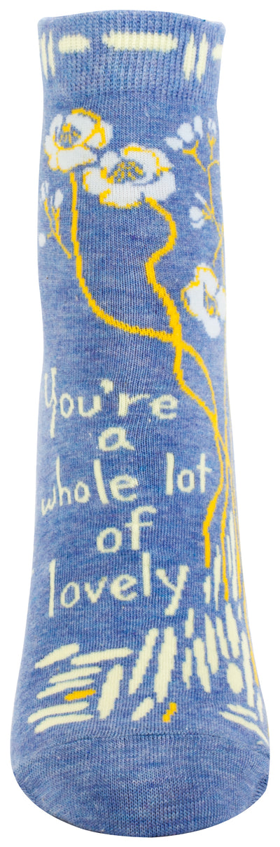Women's Ankle Socks - Whole Lotta Lovely Socks Blue Q  Paper Skyscraper Gift Shop Charlotte