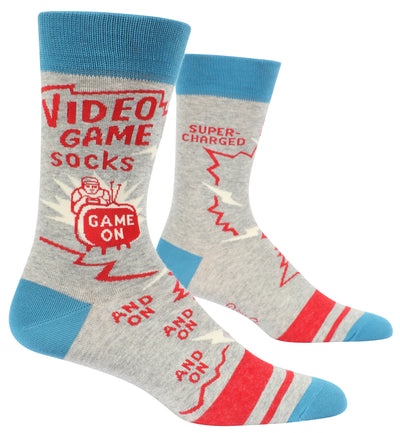 Men's Socks | Video Game Socks Blue Q  Paper Skyscraper Gift Shop Charlotte