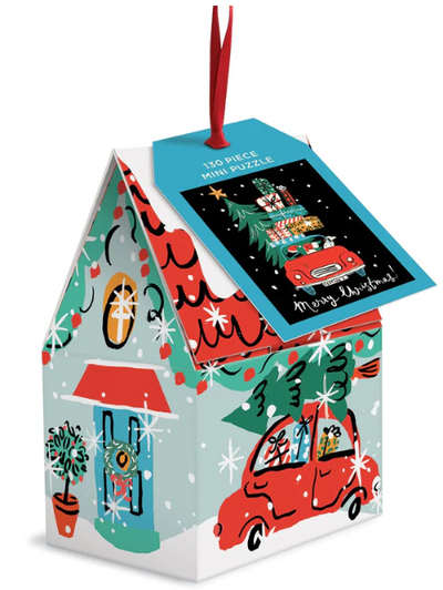 Christmas Car 130 Piece Jigsaw Puzzle Ornament Puzzles Chronicle  Paper Skyscraper Gift Shop Charlotte