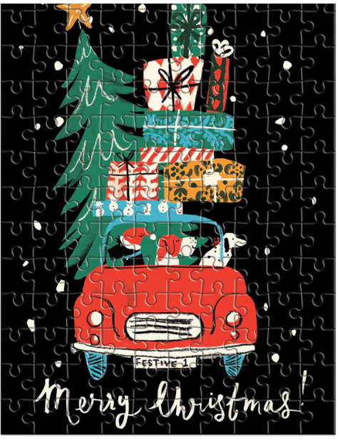 Christmas Car 130 Piece Jigsaw Puzzle Ornament Puzzles Chronicle  Paper Skyscraper Gift Shop Charlotte