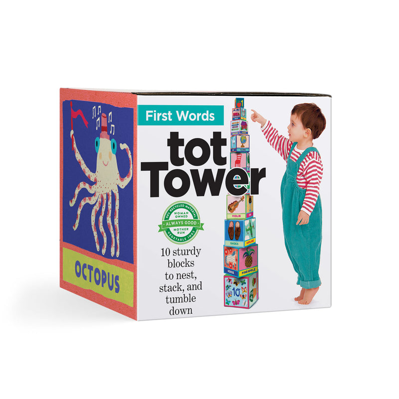 Tot Tower First Words Games Eeboo  Paper Skyscraper Gift Shop Charlotte