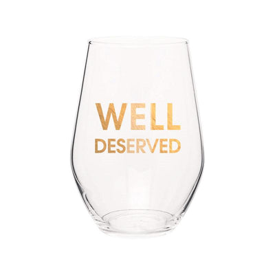 Stemless Wine Glass | Well Deserved Glasswear Chez Gagné  Paper Skyscraper Gift Shop Charlotte