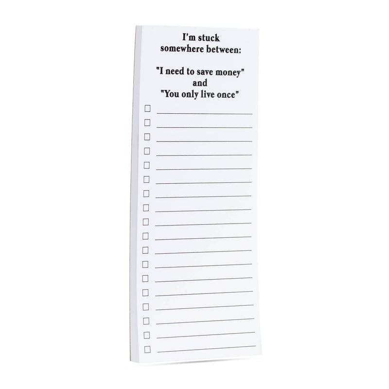 Save Money & YOLO Magnetic List Pad  Ellembee Home  Paper Skyscraper Gift Shop Charlotte