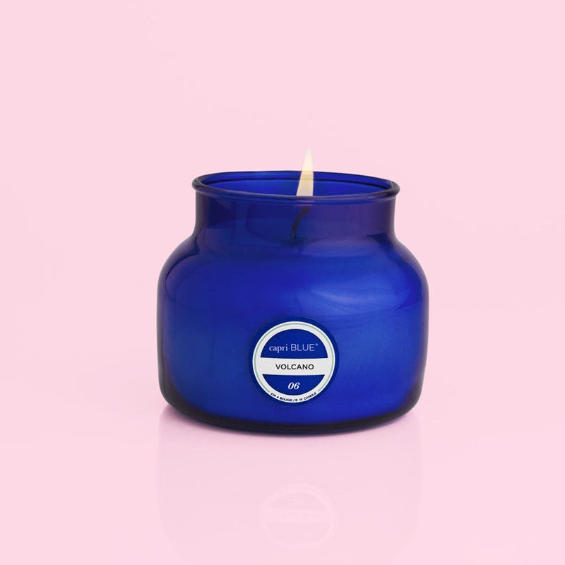 Petite Volcano Blue Jar Candle I 8oz Candles DPM Fragrance  Paper Skyscraper Gift Shop Charlotte