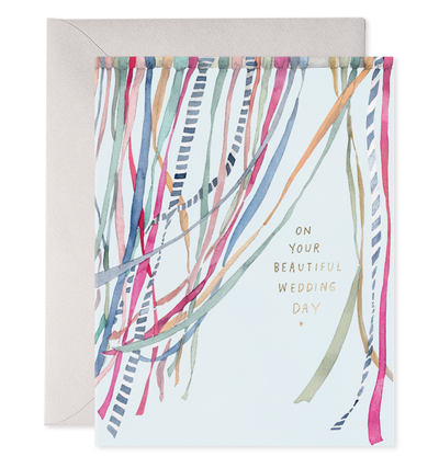 Wedding Ribbons | Wedding & Bridal Shower Greeting Card  E Frances Paper Inc  Paper Skyscraper Gift Shop Charlotte