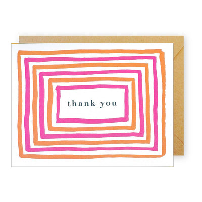 Brights Borders Thank You Card (Boxed set of 8) Cards J.Falkner Cards  Paper Skyscraper Gift Shop Charlotte