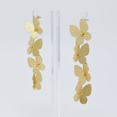 Four Butterflies Drop Down Earrings Earrings Ellison+Young  Paper Skyscraper Gift Shop Charlotte
