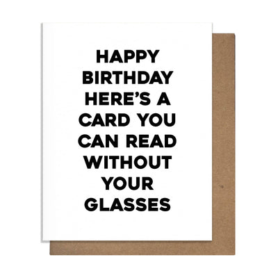 Glasses - Birthday Card Cards Pretty Alright Goods  Paper Skyscraper Gift Shop Charlotte
