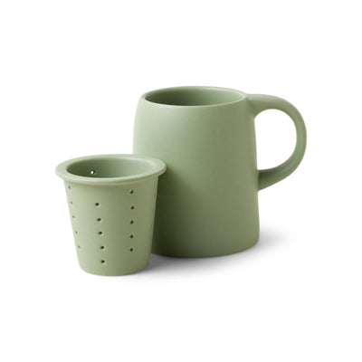 Ceramic Tea Infuser Mug - Sage, 11 oz  Good Citizen Coffee  Paper Skyscraper Gift Shop Charlotte
