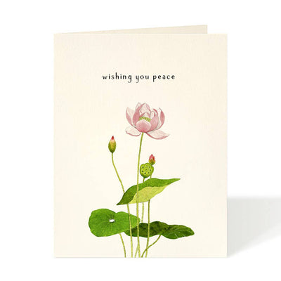 Peaceful Lotus | Sympathy Card Cards Felix Doolittle  Paper Skyscraper Gift Shop Charlotte