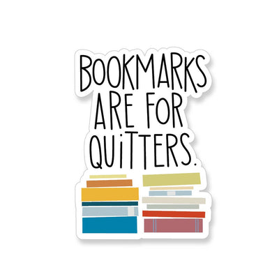 Bookmarks are for Quitters Vinyl Sticker Stickers Apartment 2 Cards  Paper Skyscraper Gift Shop Charlotte